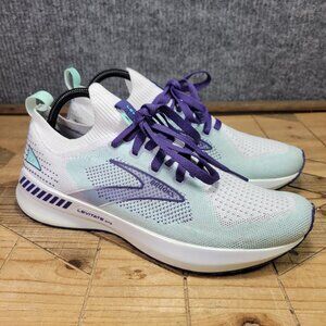 Brooks Levitate Stealthfit 5 Women's 10 Running Shoes 1203601B127 White/Blue